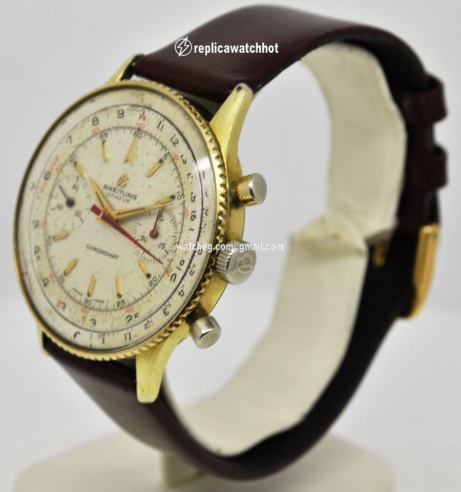 Breitling Chronomat Mens watch Unisex Manual winding Gold Steel 808 2