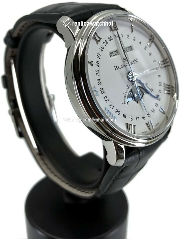Blancpain Villeret Quantieme Complet Mens watch Unisex Automatic Steel 6654 1127 55B 2