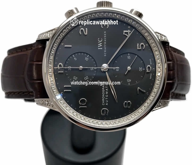 IWC Portuguese Chronograph Mens watch Unisex Automatic White gold 3714.74 2
