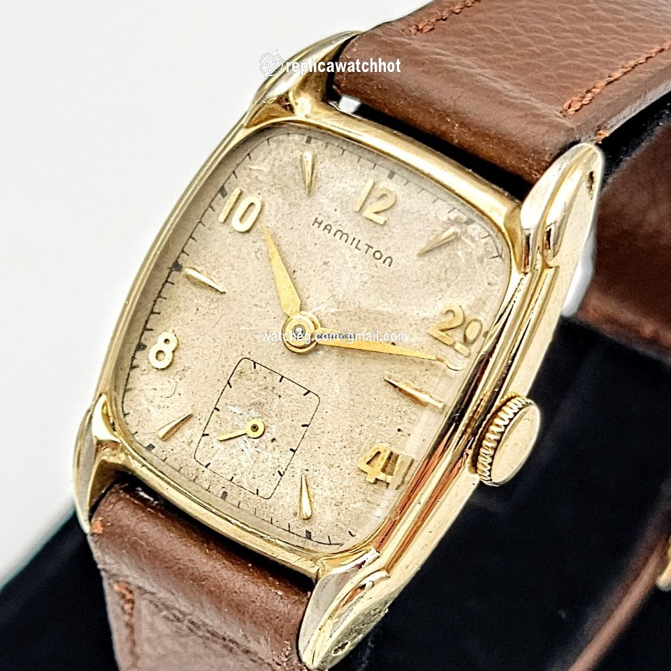 Hamilton Mens watch Unisex Manual winding Gold Steel Hamilton Grade 747 2