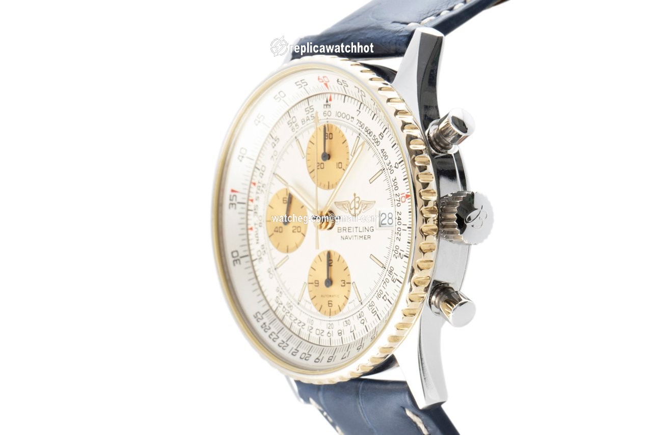 Breitling Old Navitimer Mens watch Unisex Automatic Gold Steel B13019 2