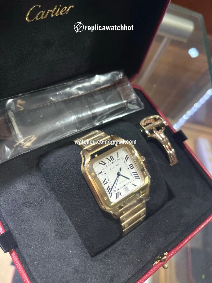 Cartier Santos Mens watch Unisex Automatic Yellow gold WGSA0029 2