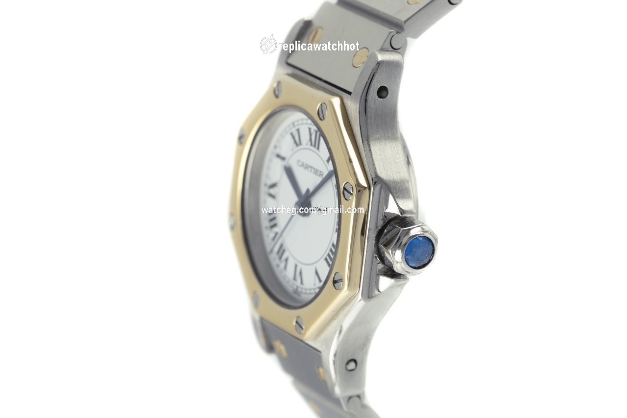 Cartier Santos Womens watch Automatic Gold Steel 09078 2