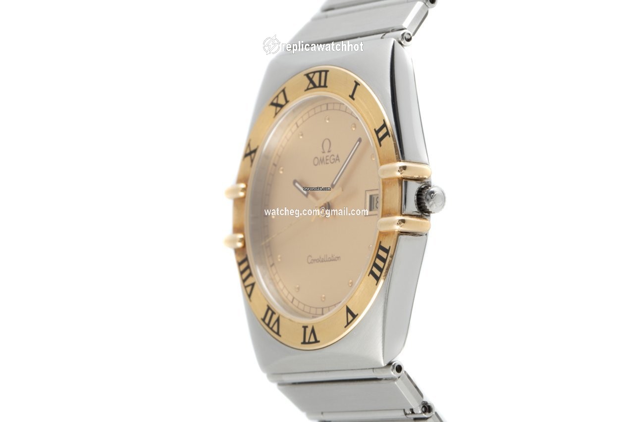 Omega Constellation Day-Date Mens watch Unisex Quartz Gold Steel 396.1070 2