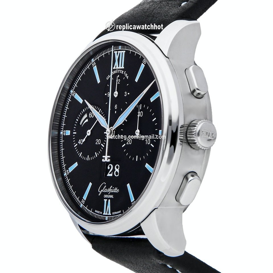 Glashtte Original Senator Chronograph Panorama Date Mens watch Unisex Automatic Steel 37-01-03-02-35 2