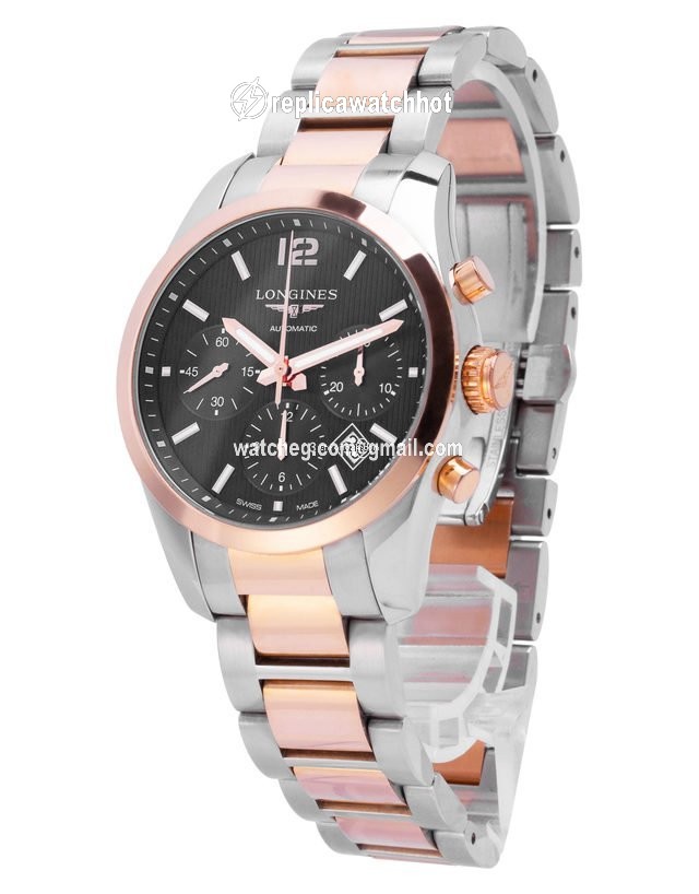 Longines Conquest Classic Mens watch Unisex Automatic Gold Steel L2.786.5.56.7 2