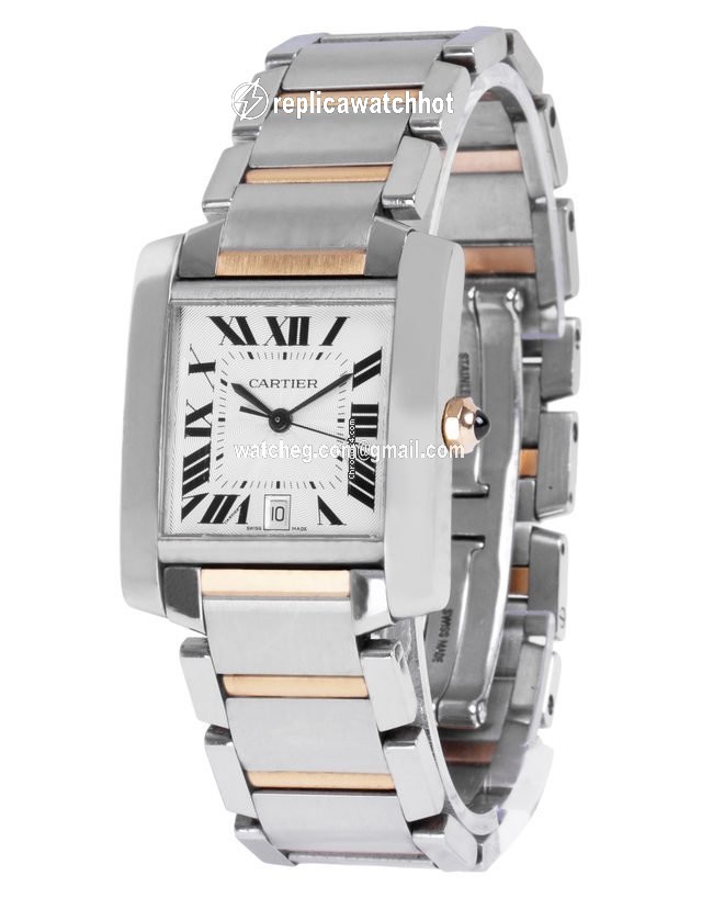 Cartier Tank Francaise Mens watch Unisex Automatic Gold Steel W51005Q4 2302 2