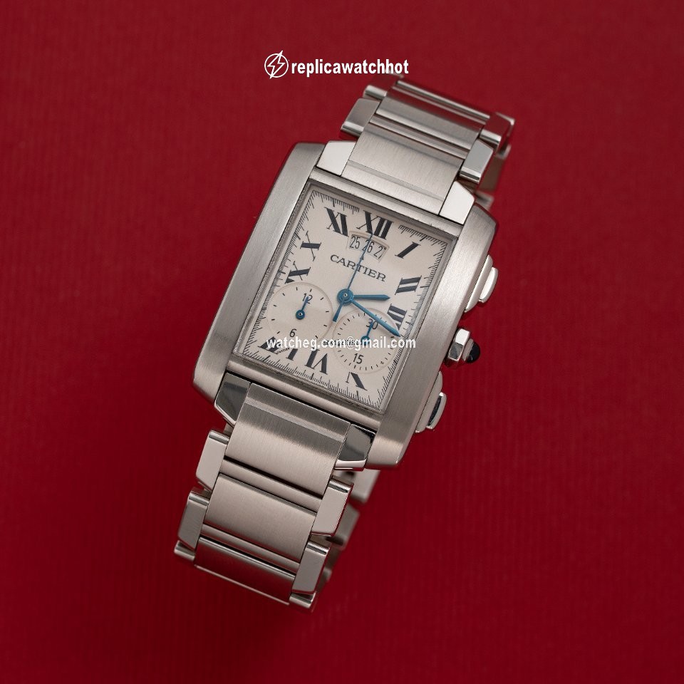 Cartier Tank Francaise Mens watch Unisex Quartz Steel 2653 2