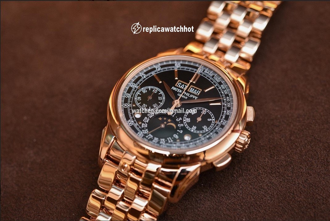 Patek Philippe Perpetual Calendar Chronograph Mens watch Unisex Manual winding Rose gold 5270R-1R 2