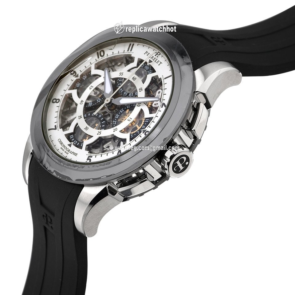 Perrelet Skeleton Chrono Mens watch Unisex Automatic Steel A1056 1 2