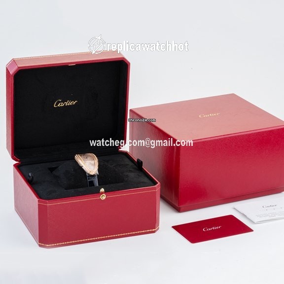 Cartier Baignoire Womens watch Manual winding Rose gold WJBA0017 2