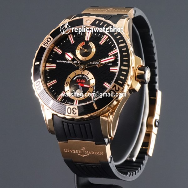 Ulysse Nardin Diver Chronometer Mens watch Unisex Automatic Rose gold 266-10-3 92 2