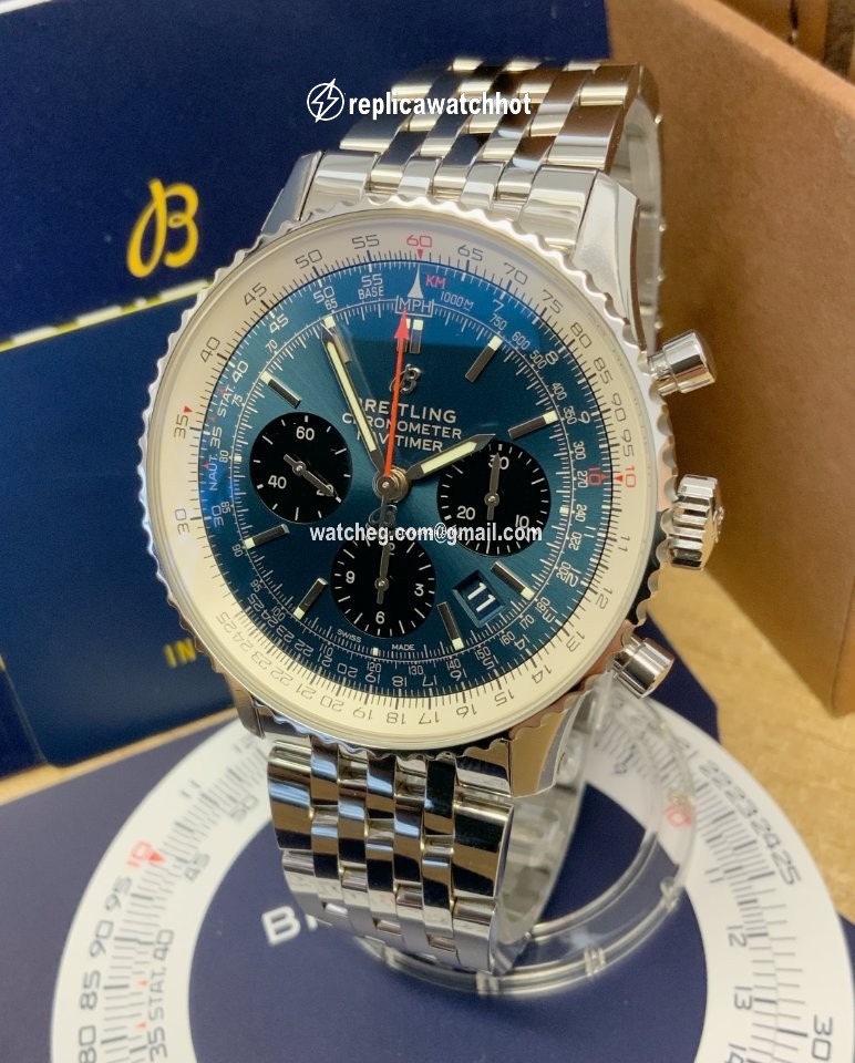 Breitling Navitimer 1 B01 Chronograph 43 Mens watch Unisex Automatic Steel AB0121211C1A1 2