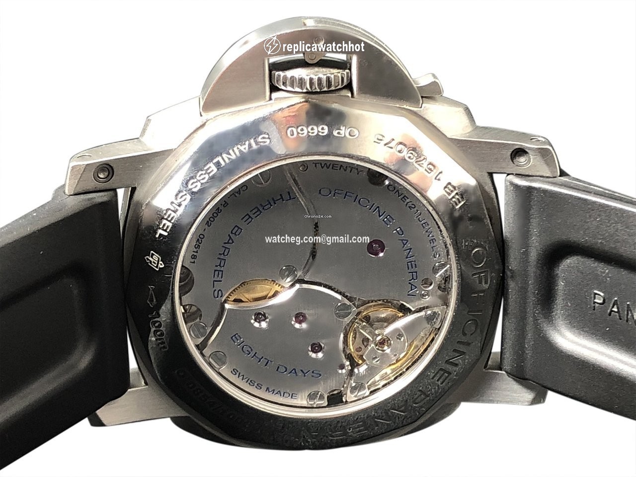 Panerai Luminor 1950 8 Days GMT Mens watch Unisex Manual winding Steel PAM 00233 2