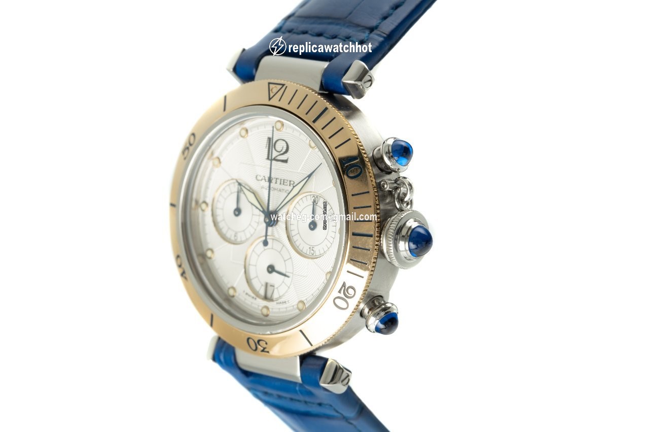 Cartier Pasha Mens watch Unisex Automatic Gold Steel 2113 2