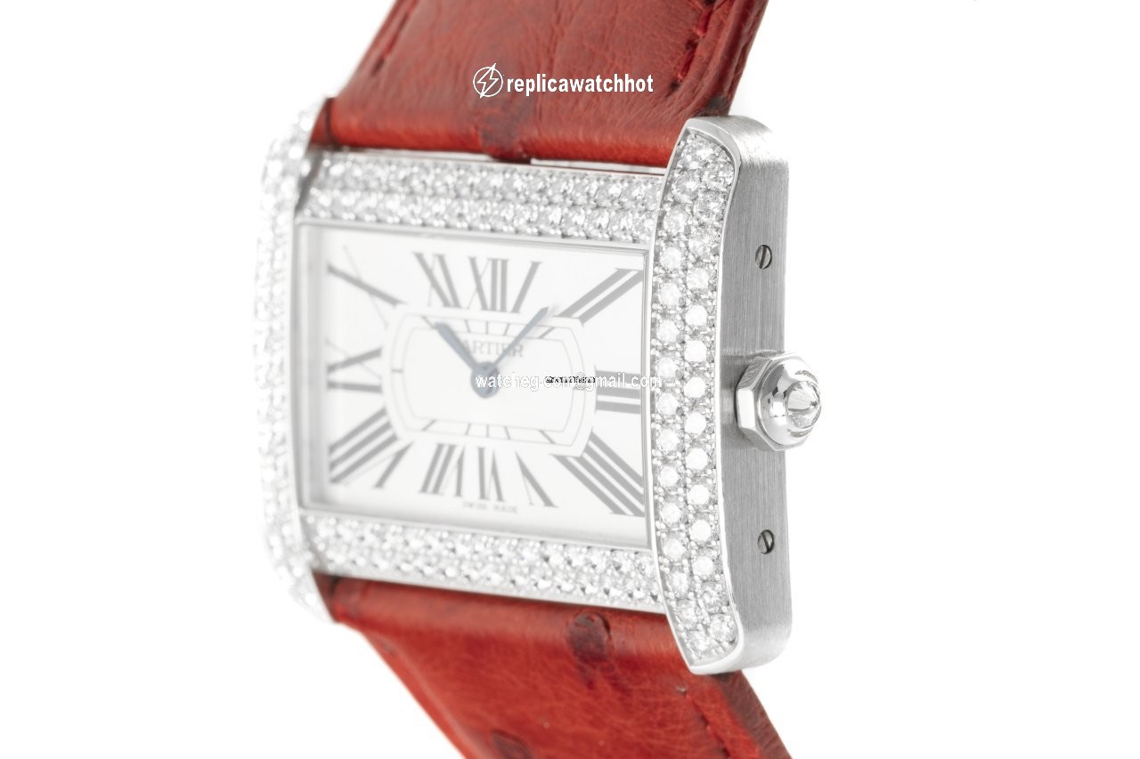 Cartier Tank Divan Womens watch Quartz White gold 2614 2