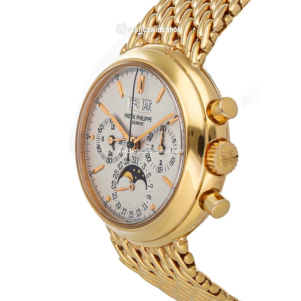 Patek Philippe Perpetual Calendar Chronograph Mens watch Unisex Manual winding Yellow gold 3970 002R 2