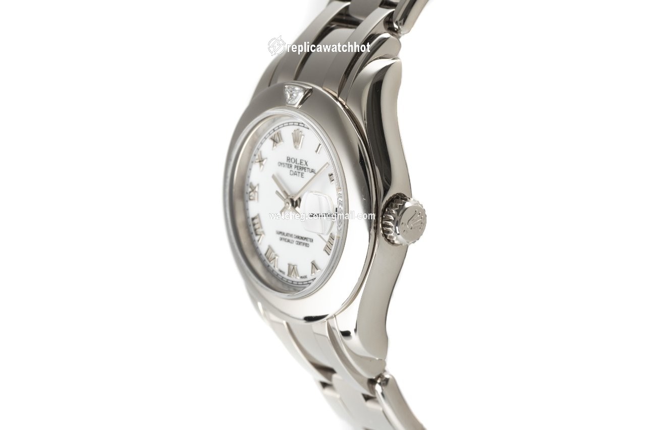Rolex Oyster Perpetual Date Womens watch White gold Automatic 80329 2