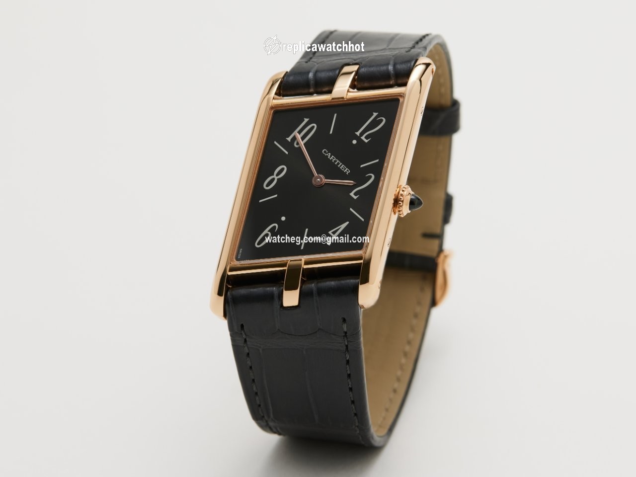 Cartier Tank Mens watch Unisex Manual winding Rose gold WGTA0043 2