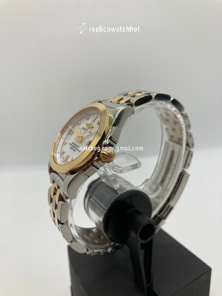 Breitling Galactic Womens watch Quartz Gold Steel C7234812 A792 791C 2