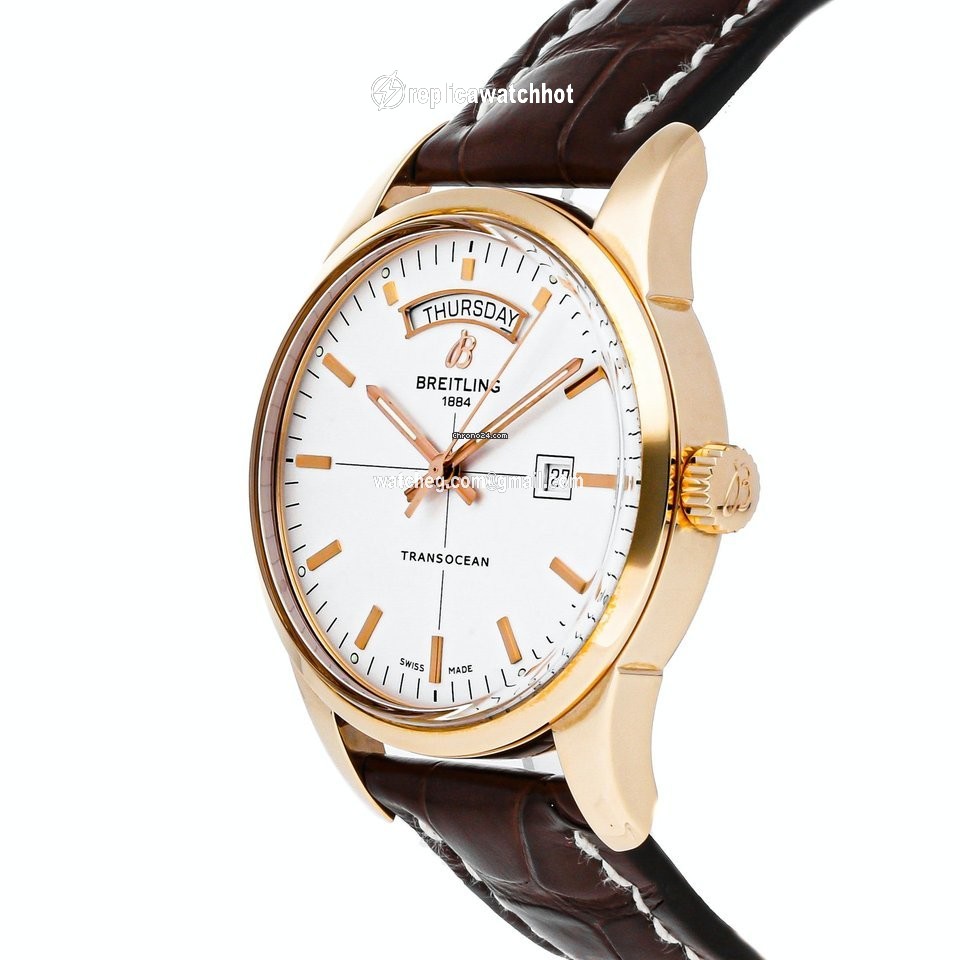 Breitling Transocean Day & Date Mens watch Unisex Automatic Rose gold R4531012 G752 2