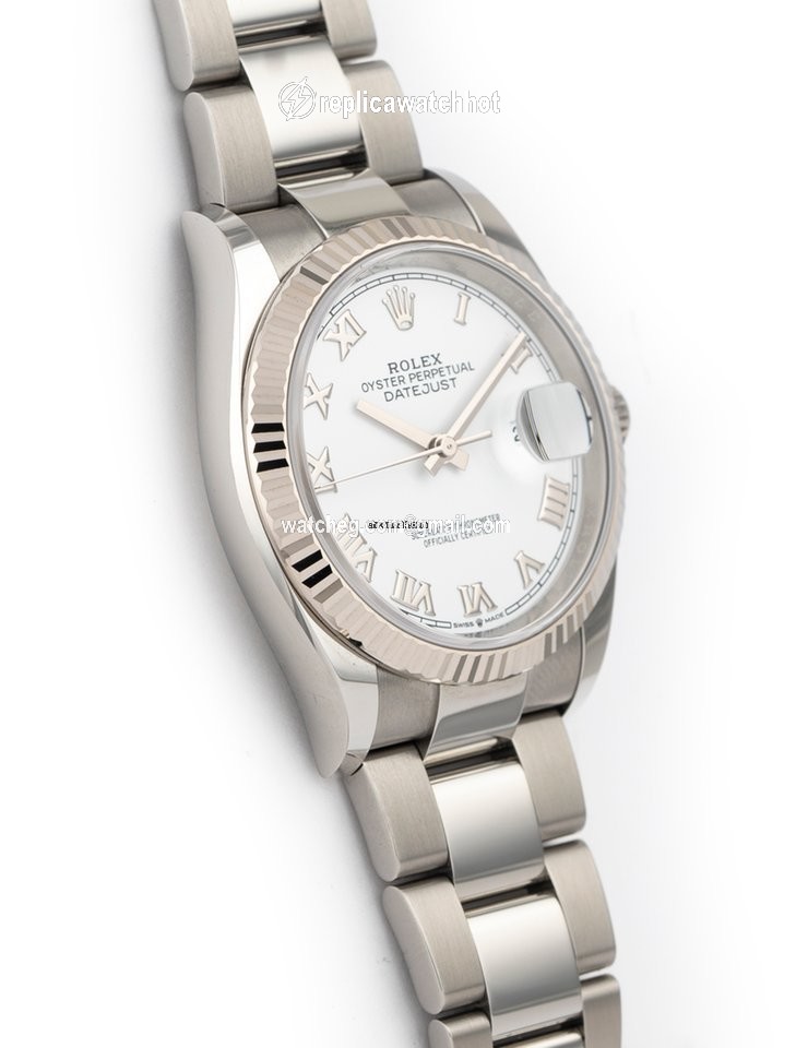 Rolex Datejust 36 Mens watch Unisex White gold Automatic 126234 White Roman Oyster 2