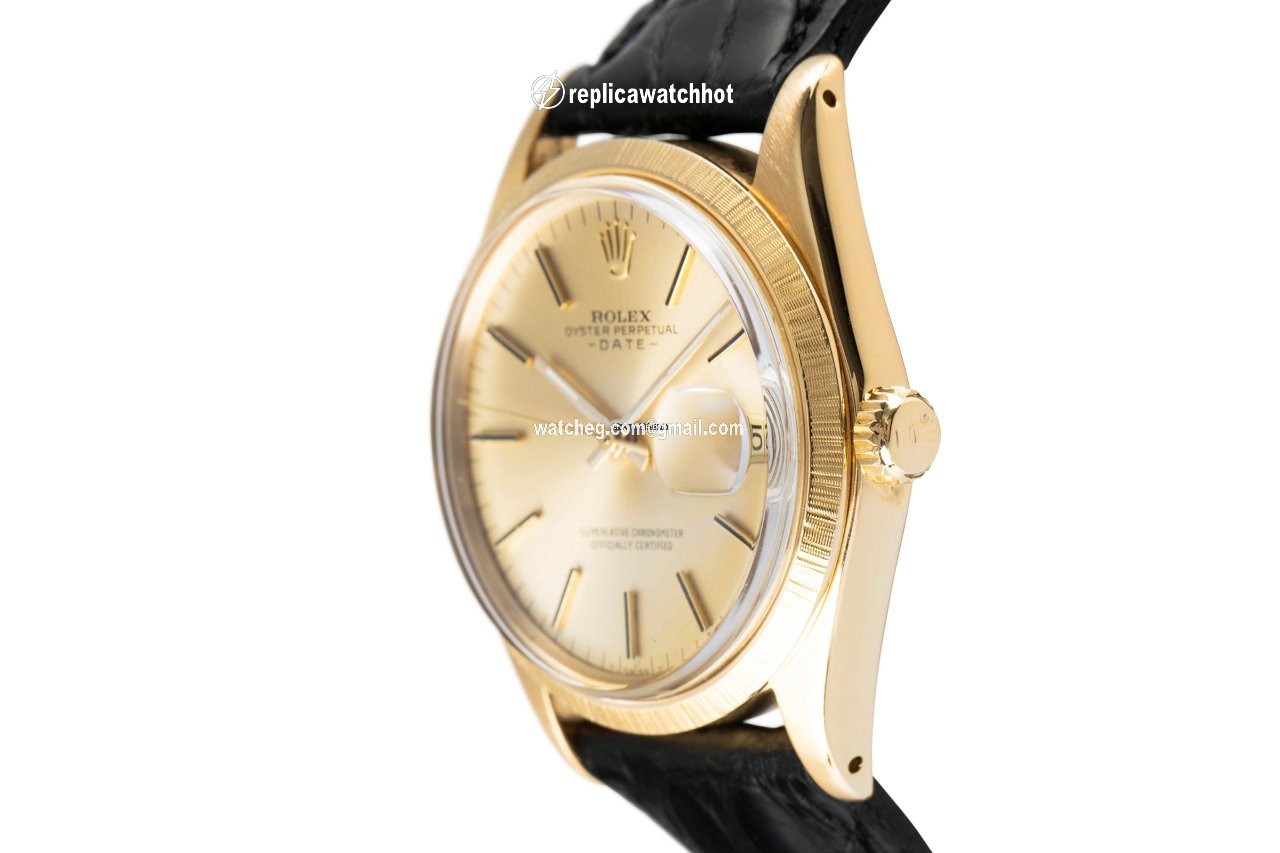 Rolex Oyster Perpetual Date Mens watch Unisex Yellow gold Automatic 1511 2