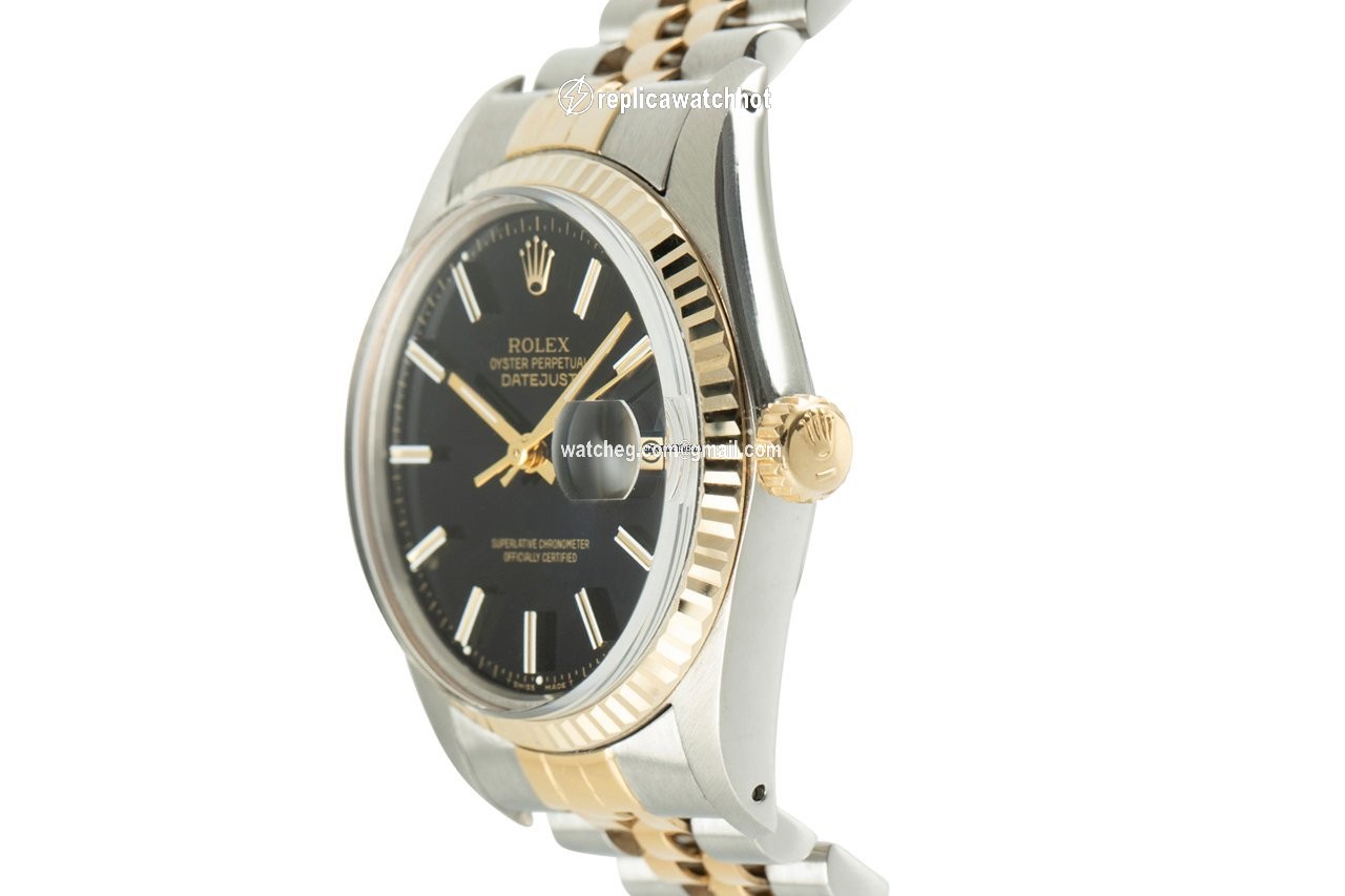 Rolex Datejust 36 Mens watch Unisex Gold Steel Automatic 16013 2