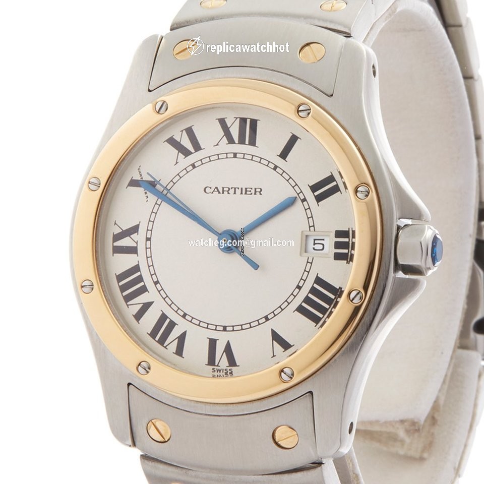Cartier Santos Mens watch Unisex Automatic Gold Steel 1910 2