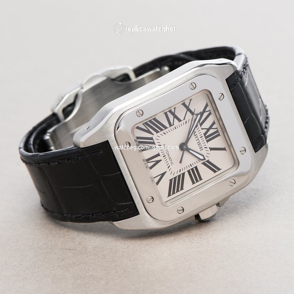 Cartier Santos 100 Mens watch Unisex Automatic Steel W20106X8 or 2878 2