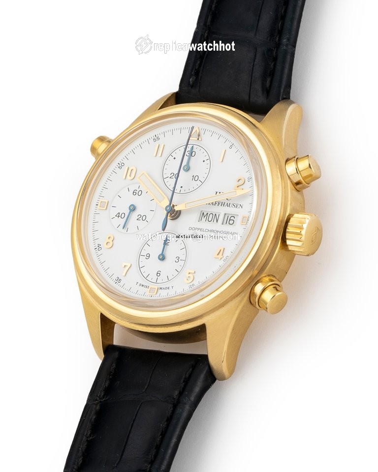 IWC Pilot Double Chronograph Mens watch Unisex Automatic Yellow gold IW3711 2