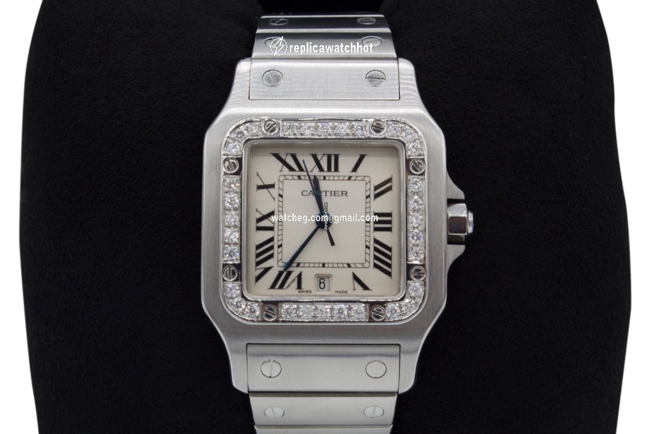 Cartier Santos Galbee Mens watch Unisex Quartz Steel 1564 2