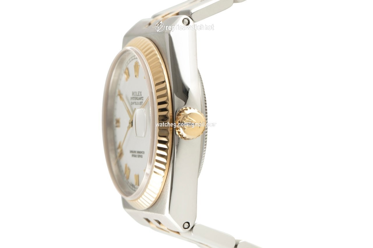 Rolex Datejust Oysterquartz Mens watch Unisex Gold Steel Quartz 17013 2