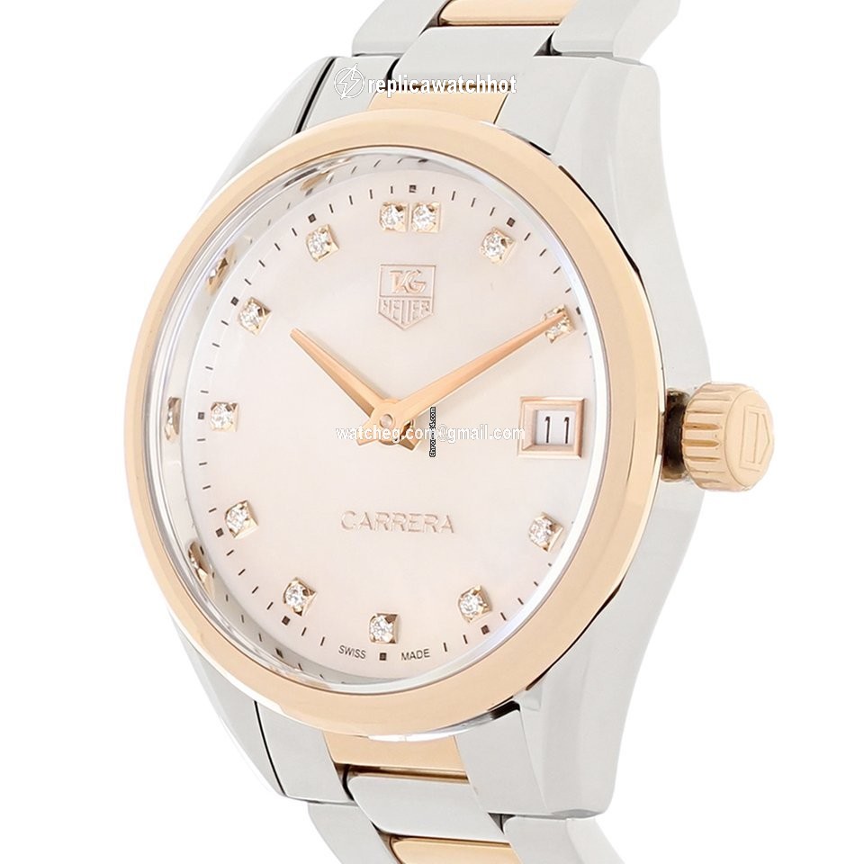 TAG Heuer Carrera Lady Womens watch Quartz Gold Steel WAR1352.BD0774 2