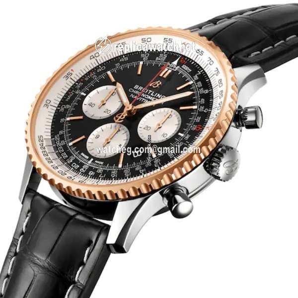 Breitling Navitimer 01 (46 MM) Mens watch Unisex Automatic Gold Steel UB0127211B1P2 2