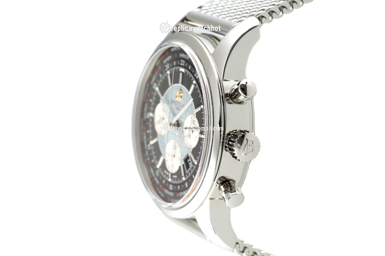 Breitling Transocean Chronograph Unitime Mens watch Unisex Automatic Steel AB0510U4 BB62 2