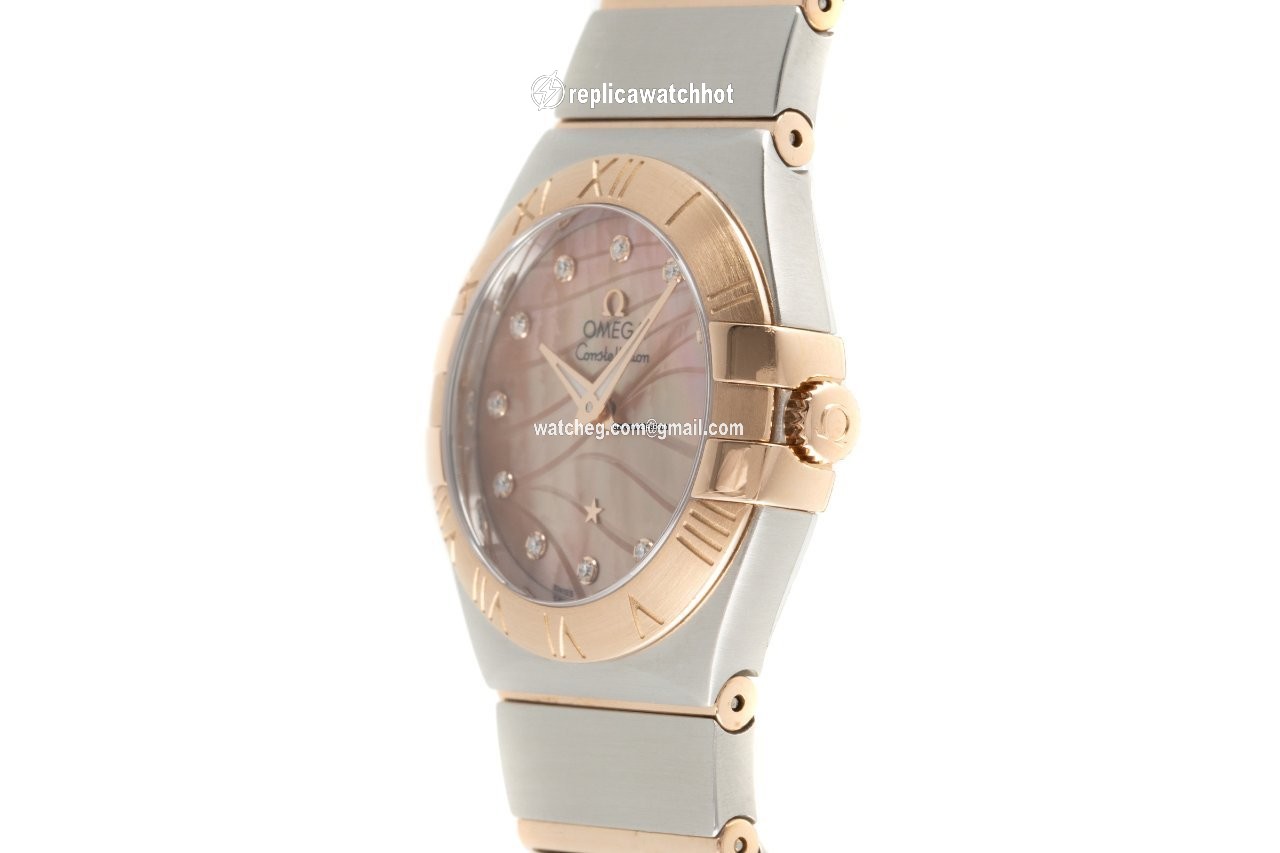 Omega Constellation Quartz Womens watch Quartz Gold Steel 123.20.27.60.57.002 2