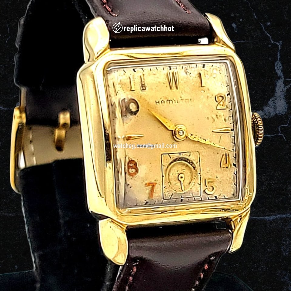 Hamilton Mens watch Unisex Manual winding Gold Steel Hamilton Grade 747 2