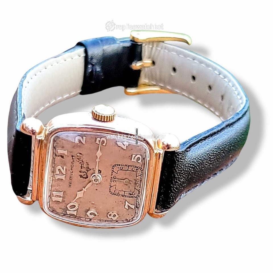 Hamilton Mens watch Unisex Manual winding Gold Steel Hamilton Grade 987 2