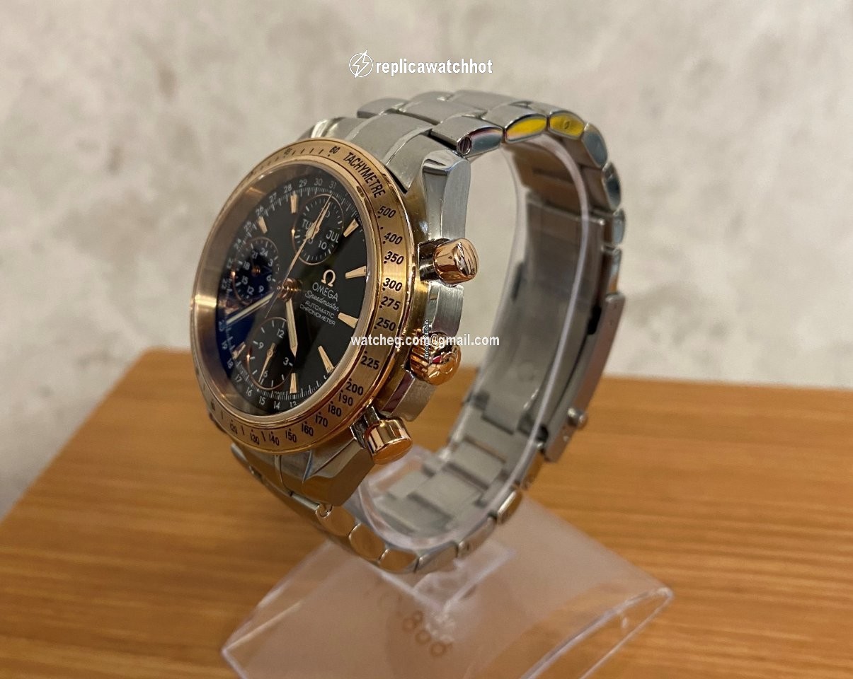 Omega Speedmaster Day Date Mens watch Unisex Automatic Gold Steel 323.21.40.44.01.001 2