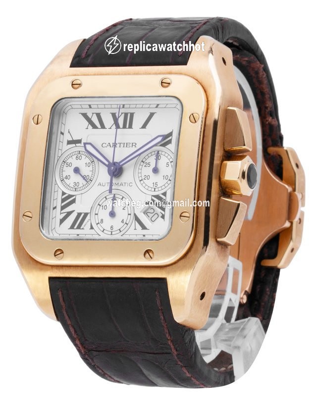 Cartier Santos 100 Mens watch Unisex Automatic Yellow gold 2741 2