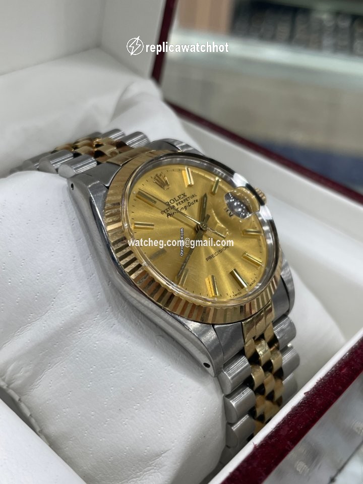 Rolex Air King Precision Mens watch Unisex Gold Steel Automatic 5701 2