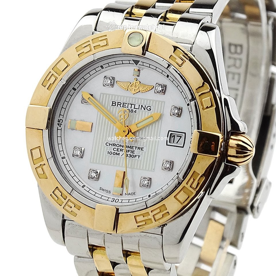 Breitling Galactic 32 Womens watch Quartz Gold Steel C71356L2 2