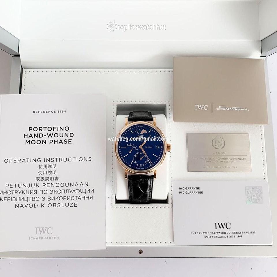 IWC Portofino Hand-Wound Mens watch Unisex Manual winding Red gold IW516407 2