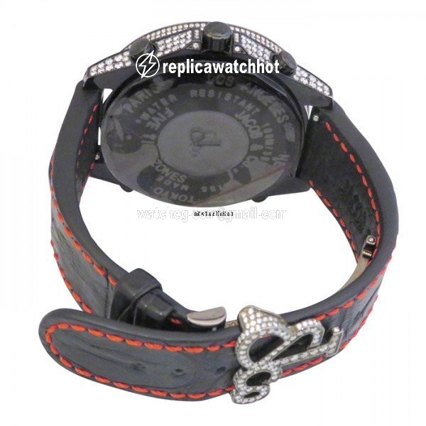 Jacob & Co. Five Time Zone Quartz Steel JC-47BKBDC 2