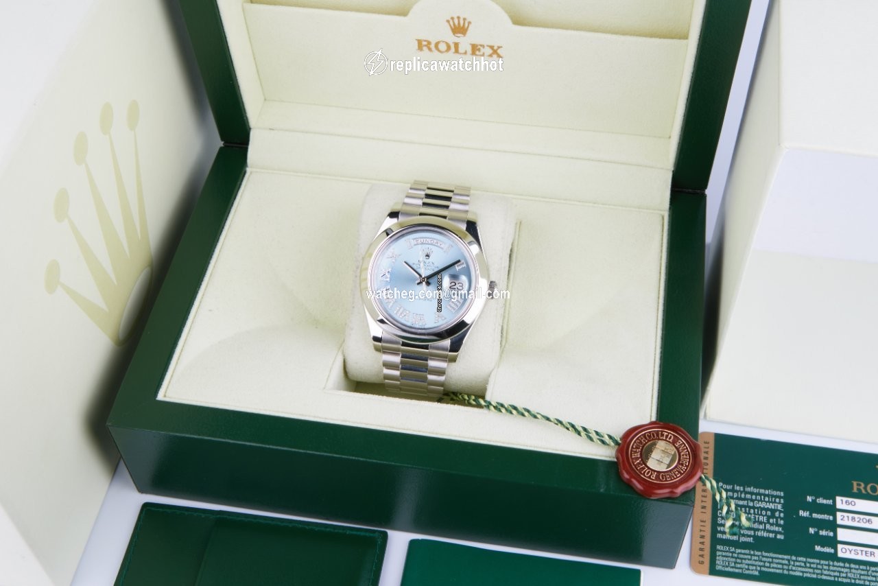 Rolex Day-Date II Mens watch Unisex Platinum Automatic 218206 2