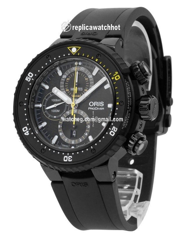 Oris ProDiver Chronograph Mens watch Unisex Automatic Titanium 01 774 7727 7784-SET 2
