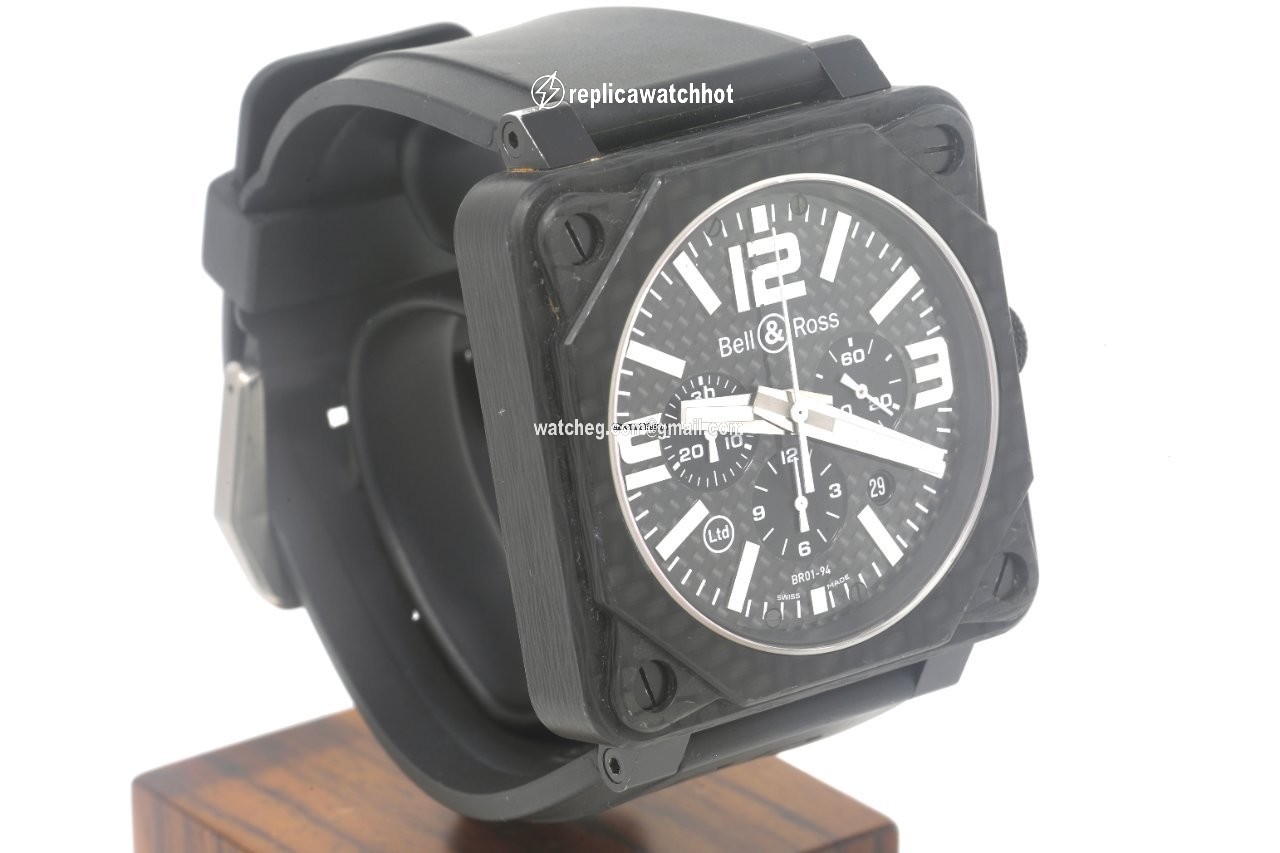 Bell & Ross BR 01-94 Chronographe Mens watch Unisex Automatic Steel BR0194-BL-CA 2
