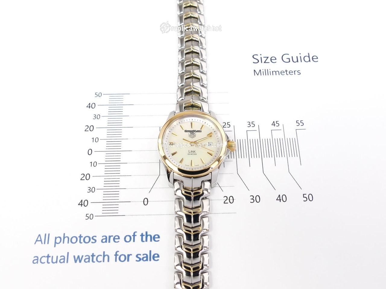 TAG Heuer Link Lady Womens watch Quartz Gold Steel WJF1352.BB0581 2