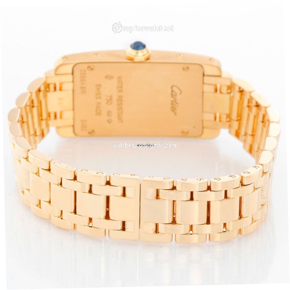 Cartier Tank Americaine Womens watch Quartz Yellow gold W26015K2 2